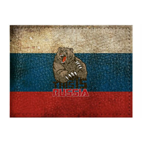 Обложка для студенческого билета с принтом This is Russia в Санкт-Петербурге, натуральная кожа | Размер: 11*8 см; Печать на всей внешней стороне | Тематика изображения на принте: медведь | мишка | патриот | патриотизм | россия | руский | рф | страна | ярусский