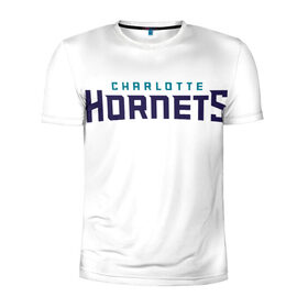 Мужская футболка 3D спортивная с принтом Charlotte Hornets в Санкт-Петербурге, 100% полиэстер с улучшенными характеристиками | приталенный силуэт, круглая горловина, широкие плечи, сужается к линии бедра | 