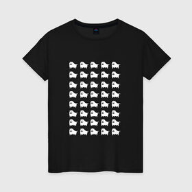 Женская футболка хлопок с принтом Undertale doge в Санкт-Петербурге, 100% хлопок | прямой крой, круглый вырез горловины, длина до линии бедер, слегка спущенное плечо | андертейл | подземелье | собака