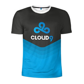 Мужская футболка 3D спортивная с принтом Cloud 9 Uniform в Санкт-Петербурге, 100% полиэстер с улучшенными характеристиками | приталенный силуэт, круглая горловина, широкие плечи, сужается к линии бедра | counter strike | cs go | swat | terrorist | контр страйк | кс го | спецназ