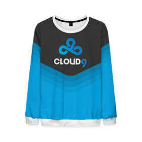 Мужской свитшот 3D с принтом Cloud 9 Uniform в Санкт-Петербурге, 100% полиэстер с мягким внутренним слоем | круглый вырез горловины, мягкая резинка на манжетах и поясе, свободная посадка по фигуре | counter strike | cs go | swat | terrorist | контр страйк | кс го | спецназ