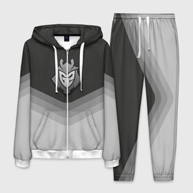 Мужской костюм 3D с принтом G2 Esports Uniform в Санкт-Петербурге, 100% полиэстер | Манжеты и пояс оформлены тканевой резинкой, двухслойный капюшон со шнурком для регулировки, карманы спереди | counter strike | cs go | g2 esports | swat | terrorist | г2 еспорт | контр страйк | кс го | спецназ