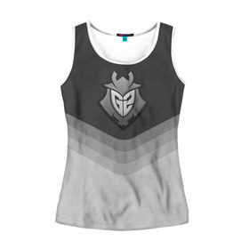 Женская майка 3D с принтом G2 Esports Uniform в Санкт-Петербурге, 100% полиэстер | круглая горловина, прямой силуэт, длина до линии бедра | counter strike | cs go | g2 esports | swat | terrorist | г2 еспорт | контр страйк | кс го | спецназ