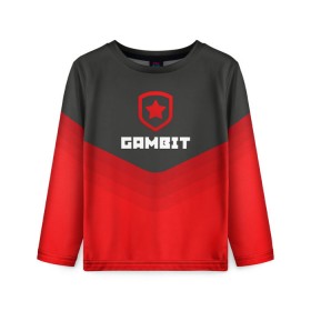Детский лонгслив 3D с принтом Gambit Gaming Uniform в Санкт-Петербурге, 100% полиэстер | длинные рукава, круглый вырез горловины, полуприлегающий силуэт
 | Тематика изображения на принте: counter strike | cs go | gambit | swat | terrorist | гамбит | контр страйк | кс го | спецназ