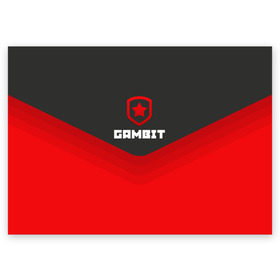 Поздравительная открытка с принтом Gambit Gaming Uniform в Санкт-Петербурге, 100% бумага | плотность бумаги 280 г/м2, матовая, на обратной стороне линовка и место для марки
 | Тематика изображения на принте: counter strike | cs go | gambit | swat | terrorist | гамбит | контр страйк | кс го | спецназ