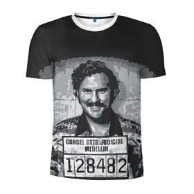 Мужская футболка 3D спортивная с принтом Pablo Escobar в Санкт-Петербурге, 100% полиэстер с улучшенными характеристиками | приталенный силуэт, круглая горловина, широкие плечи, сужается к линии бедра | Тематика изображения на принте: пабло | эскобар