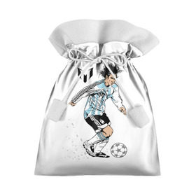 Подарочный 3D мешок с принтом Messi в Санкт-Петербурге, 100% полиэстер | Размер: 29*39 см | Тематика изображения на принте: barselona | messi | аргентина | барселона | испания | месси | мяч | футбол