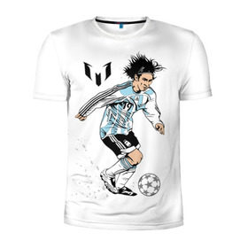 Мужская футболка 3D спортивная с принтом Messi в Санкт-Петербурге, 100% полиэстер с улучшенными характеристиками | приталенный силуэт, круглая горловина, широкие плечи, сужается к линии бедра | barselona | messi | аргентина | барселона | испания | месси | мяч | футбол