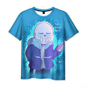 Мужская футболка 3D с принтом winter Sans в Санкт-Петербурге, 100% полиэфир | прямой крой, круглый вырез горловины, длина до линии бедер | sans | андертейл | подземелье | санс