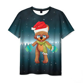 Мужская футболка 3D с принтом Five Nights At Freddy`s в Санкт-Петербурге, 100% полиэфир | прямой крой, круглый вырез горловины, длина до линии бедер | fnaf | freddy | бонни | медведь | мишка | фнаф | фокси | фредди