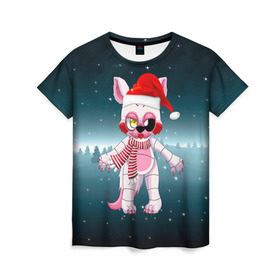 Женская футболка 3D с принтом Five Nights At Freddy`s в Санкт-Петербурге, 100% полиэфир ( синтетическое хлопкоподобное полотно) | прямой крой, круглый вырез горловины, длина до линии бедер | fnaf | freddy | бонни | медведь | мишка | фнаф | фокси | фредди