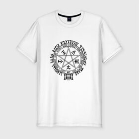 Мужская футболка премиум с принтом хеллсинг в Санкт-Петербурге, 92% хлопок, 8% лайкра | приталенный силуэт, круглый вырез ворота, длина до линии бедра, короткий рукав | хеллсинг