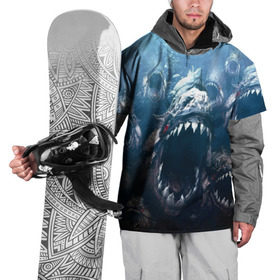 Накидка на куртку 3D с принтом Голодные пираньи в Санкт-Петербурге, 100% полиэстер |  | еда | зубы | клыки | кровь | людоед | монстр | пираньи | пиранья | рыбы | ужас | хищник | челюсти | чудовище