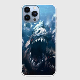 Чехол для iPhone 13 Pro Max с принтом Голодные пираньи в Санкт-Петербурге,  |  | еда | зубы | клыки | кровь | людоед | монстр | пираньи | пиранья | рыбы | ужас | хищник | челюсти | чудовище