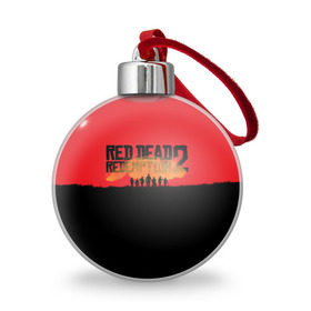 Ёлочный шар с принтом Red Dead Redemption 2 в Санкт-Петербурге, Пластик | Диаметр: 77 мм | Тематика изображения на принте: rdr | rdr2 | red dead redemption 2 | rockstar | дикий запад | ковбои