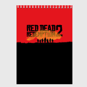 Скетчбук с принтом Red Dead Redemption 2 в Санкт-Петербурге, 100% бумага
 | 48 листов, плотность листов — 100 г/м2, плотность картонной обложки — 250 г/м2. Листы скреплены сверху удобной пружинной спиралью | rdr | rdr2 | red dead redemption 2 | rockstar | дикий запад | ковбои