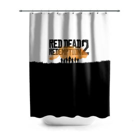 Штора 3D для ванной с принтом Red Dead Redemption 2 в Санкт-Петербурге, 100% полиэстер | плотность материала — 100 г/м2. Стандартный размер — 146 см х 180 см. По верхнему краю — пластиковые люверсы для креплений. В комплекте 10 пластиковых колец | rdr | rdr2 | red dead redemption 2 | rockstar | дикий запад | ковбои