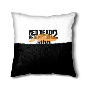 Подушка 3D с принтом Red Dead Redemption 2 в Санкт-Петербурге, наволочка – 100% полиэстер, наполнитель – холлофайбер (легкий наполнитель, не вызывает аллергию). | состоит из подушки и наволочки. Наволочка на молнии, легко снимается для стирки | rdr | rdr2 | red dead redemption 2 | rockstar | дикий запад | ковбои