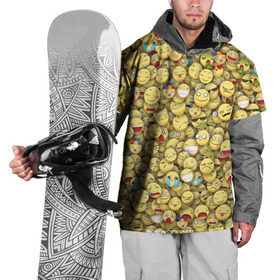 Накидка на куртку 3D с принтом Смайлики. Стикербомбинг в Санкт-Петербурге, 100% полиэстер |  | Тематика изображения на принте: emoji | желтый | мем | смайл | стикербомбинг | текстура | улыбка | эмодзи