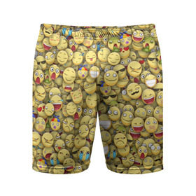 Мужские шорты 3D спортивные с принтом Смайлики. Стикербомбинг в Санкт-Петербурге,  |  | Тематика изображения на принте: emoji | желтый | мем | смайл | стикербомбинг | текстура | улыбка | эмодзи