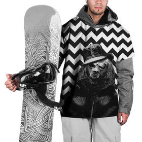 Накидка на куртку 3D с принтом Mr. Bear в Санкт-Петербурге, 100% полиэстер |  | bear | beast | mister | roar | swag | зверь | медведь | мистер | свэг