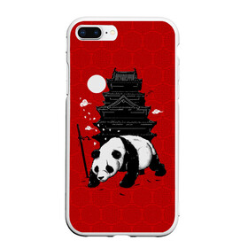 Чехол для iPhone 7Plus/8 Plus матовый с принтом Panda Warrior в Санкт-Петербурге, Силикон | Область печати: задняя сторона чехла, без боковых панелей | japan | panda | панда