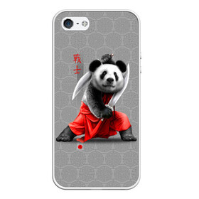 Чехол для iPhone 5/5S матовый с принтом Master Panda в Санкт-Петербурге, Силикон | Область печати: задняя сторона чехла, без боковых панелей | ninja | panda | ниндзя | панда