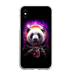 Чехол для iPhone XS Max матовый с принтом Panda Cosmonaut в Санкт-Петербурге, Силикон | Область печати: задняя сторона чехла, без боковых панелей | bear | galaxy | panda | space | star | астронавт | галактика | звезда | космонавт | космос | медведь | панда