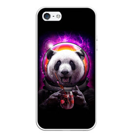 Чехол для iPhone 5/5S матовый с принтом Panda Cosmonaut в Санкт-Петербурге, Силикон | Область печати: задняя сторона чехла, без боковых панелей | bear | galaxy | panda | space | star | астронавт | галактика | звезда | космонавт | космос | медведь | панда