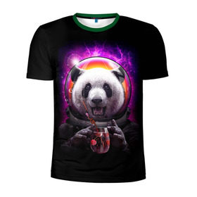Мужская футболка 3D спортивная с принтом Panda Cosmonaut в Санкт-Петербурге, 100% полиэстер с улучшенными характеристиками | приталенный силуэт, круглая горловина, широкие плечи, сужается к линии бедра | bear | galaxy | panda | space | star | астронавт | галактика | звезда | космонавт | космос | медведь | панда