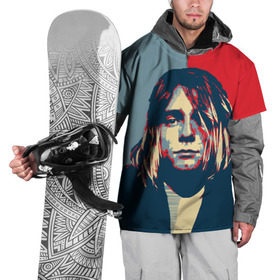 Накидка на куртку 3D с принтом Kurt Cobain в Санкт-Петербурге, 100% полиэстер |  | curt | hope | kobain | nirvana | кобейн | курт | нирвана