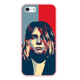 Чехол для iPhone 5/5S матовый с принтом Kurt Cobain в Санкт-Петербурге, Силикон | Область печати: задняя сторона чехла, без боковых панелей | curt | hope | kobain | nirvana | кобейн | курт | нирвана