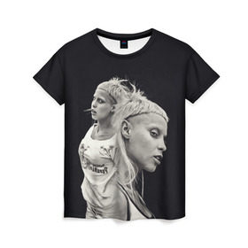 Женская футболка 3D с принтом Hot в Санкт-Петербурге, 100% полиэфир ( синтетическое хлопкоподобное полотно) | прямой крой, круглый вырез горловины, длина до линии бедер | die antwoord