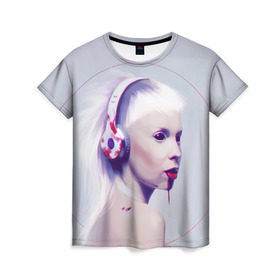 Женская футболка 3D с принтом Eyes в Санкт-Петербурге, 100% полиэфир ( синтетическое хлопкоподобное полотно) | прямой крой, круглый вырез горловины, длина до линии бедер | die antwoord