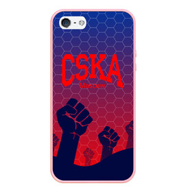 Чехол для iPhone 5/5S матовый с принтом CSKA Msk в Санкт-Петербурге, Силикон | Область печати: задняя сторона чехла, без боковых панелей | moscow | москва | цска