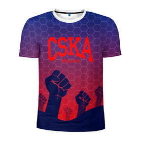 Мужская футболка 3D спортивная с принтом CSKA Msk в Санкт-Петербурге, 100% полиэстер с улучшенными характеристиками | приталенный силуэт, круглая горловина, широкие плечи, сужается к линии бедра | moscow | москва | цска