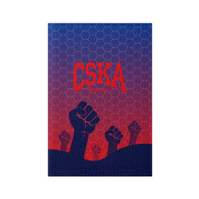 Обложка для паспорта матовая кожа с принтом CSKA Msk в Санкт-Петербурге, натуральная матовая кожа | размер 19,3 х 13,7 см; прозрачные пластиковые крепления | moscow | москва | цска