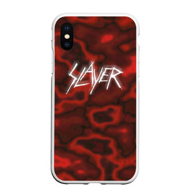 Чехол для iPhone XS Max матовый с принтом Slayer texture в Санкт-Петербурге, Силикон | Область печати: задняя сторона чехла, без боковых панелей | 