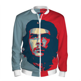 Мужской бомбер 3D с принтом Che Guevara в Санкт-Петербурге, 100% полиэстер | застегивается на молнию, по бокам два кармана без застежек, по низу бомбера и на воротнике - эластичная резинка | Тематика изображения на принте: че гевара
