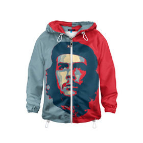 Детская ветровка 3D с принтом Che Guevara в Санкт-Петербурге, 100% полиэстер | подол и капюшон оформлены резинкой с фиксаторами, по бокам два кармана без застежек, один потайной карман на груди | че гевара