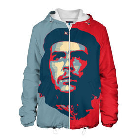 Мужская куртка 3D с принтом Che Guevara в Санкт-Петербурге, ткань верха — 100% полиэстер, подклад — флис | прямой крой, подол и капюшон оформлены резинкой с фиксаторами, два кармана без застежек по бокам, один большой потайной карман на груди. Карман на груди застегивается на липучку | че гевара