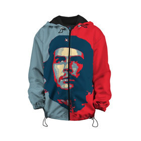 Детская куртка 3D с принтом Che Guevara в Санкт-Петербурге, 100% полиэстер | застежка — молния, подол и капюшон оформлены резинкой с фиксаторами, по бокам — два кармана без застежек, один потайной карман на груди, плотность верхнего слоя — 90 г/м2; плотность флисового подклада — 260 г/м2 | Тематика изображения на принте: че гевара