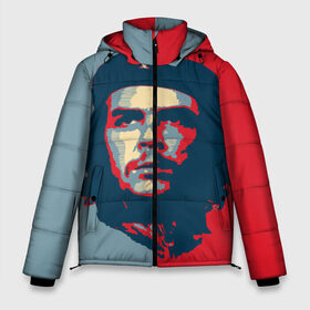 Мужская зимняя куртка 3D с принтом Che Guevara в Санкт-Петербурге, верх — 100% полиэстер; подкладка — 100% полиэстер; утеплитель — 100% полиэстер | длина ниже бедра, свободный силуэт Оверсайз. Есть воротник-стойка, отстегивающийся капюшон и ветрозащитная планка. 

Боковые карманы с листочкой на кнопках и внутренний карман на молнии. | че гевара