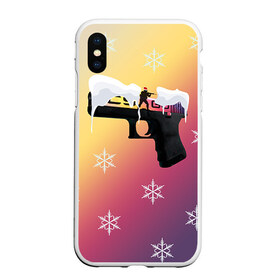 Чехол для iPhone XS Max матовый с принтом Новогодний csgo градиент в Санкт-Петербурге, Силикон | Область печати: задняя сторона чехла, без боковых панелей | Тематика изображения на принте: counter | csgo | strike | кейс | кс го | ксго | скин