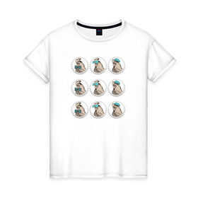 Женская футболка хлопок с принтом Ассорти из петушков 2017 в Санкт-Петербурге, 100% хлопок | прямой крой, круглый вырез горловины, длина до линии бедер, слегка спущенное плечо | 