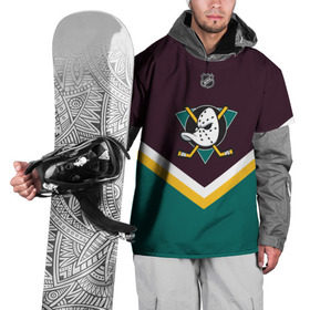Накидка на куртку 3D с принтом Anaheim Ducks в Санкт-Петербурге, 100% полиэстер |  | america | canada | hockey | nhl | usa | америка | канада | лед | нхл | сша | хоккей