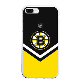 Чехол для iPhone 7Plus/8 Plus матовый с принтом Boston Bruins в Санкт-Петербурге, Силикон | Область печати: задняя сторона чехла, без боковых панелей | america | canada | hockey | nhl | usa | америка | бостон | брюинз | канада | лед | нхл | сша | хоккей