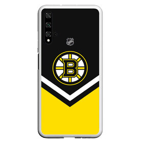 Чехол для Honor 20 с принтом Boston Bruins в Санкт-Петербурге, Силикон | Область печати: задняя сторона чехла, без боковых панелей | america | canada | hockey | nhl | usa | америка | бостон | брюинз | канада | лед | нхл | сша | хоккей