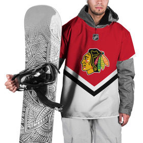 Накидка на куртку 3D с принтом Chicago Blackhawks в Санкт-Петербурге, 100% полиэстер |  | america | canada | hockey | nhl | usa | америка | блэкхокс | канада | лед | нхл | сша | хоккей | чикаго
