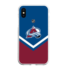 Чехол для iPhone XS Max матовый с принтом Colorado Avalanche в Санкт-Петербурге, Силикон | Область печати: задняя сторона чехла, без боковых панелей | america | canada | hockey | nhl | usa | америка | канада | колорадо | лед | нхл | сша | хоккей | эвеланш